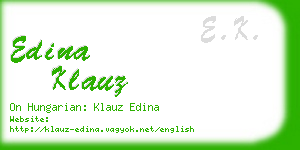 edina klauz business card